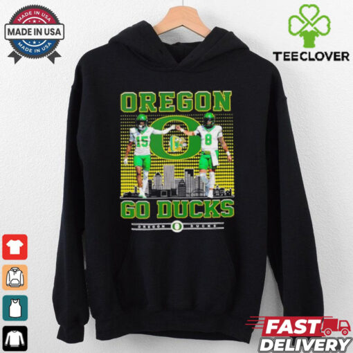 Tez Johnson vs Dillon Gabriel Oregon Ducks go Ducks city skyline shirt