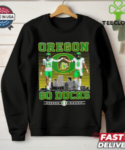 Tez Johnson vs Dillon Gabriel Oregon Ducks go Ducks city skyline shirt