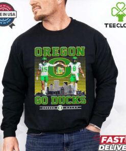 Tez Johnson vs Dillon Gabriel Oregon Ducks go Ducks city skyline shirt