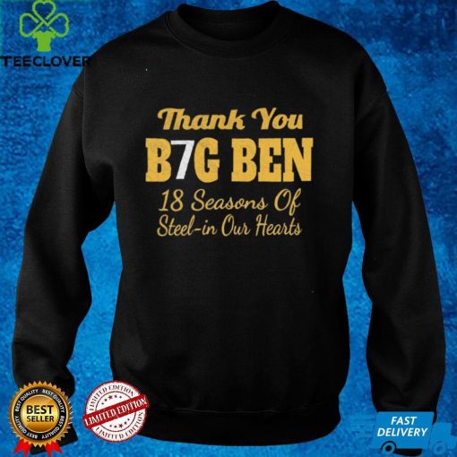 Thank You Big Ben Long Pittsburgh Steelers Sweathoodie, sweater, longsleeve, shirt v-neck, t-shirt