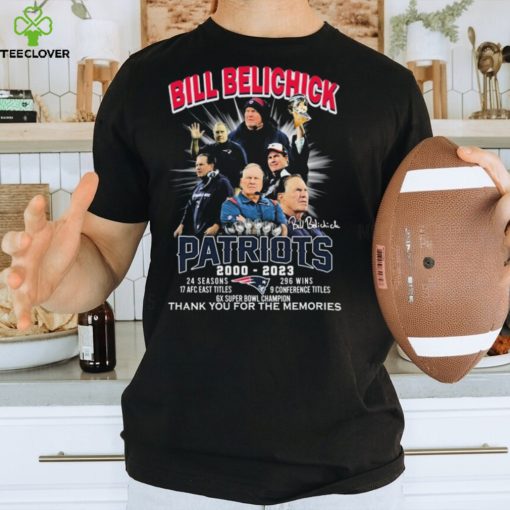 Thank You Coach Bill Belichick 2000 2023 Career Highlights And Awards Signatures Shirt