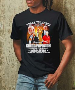 Thank You Coach Gregg Popovich 1949 2025 Thank You For The Memories signature shirt