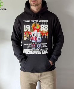 Thank You For Memories 19 Jonathan Toews And 88 Patrick Kane The End Of An Incredible Era Shirt