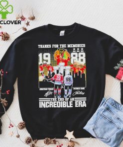 Thank You For Memories 19 Jonathan Toews And 88 Patrick Kane The End Of An Incredible Era Shirt