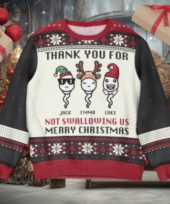 Thank You For Not Swallowing Us   Personalized Ugly Sweater