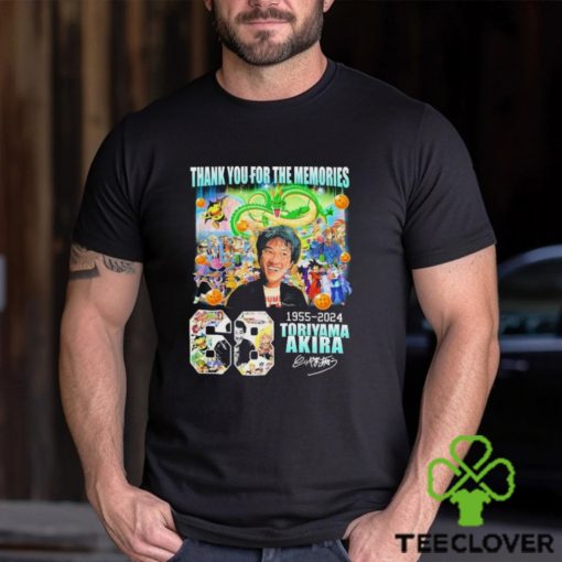 Thank You For The Memories 68 Years Of Dragon Ball Z 1955 2024 Akira Toriyama Signature Shirt