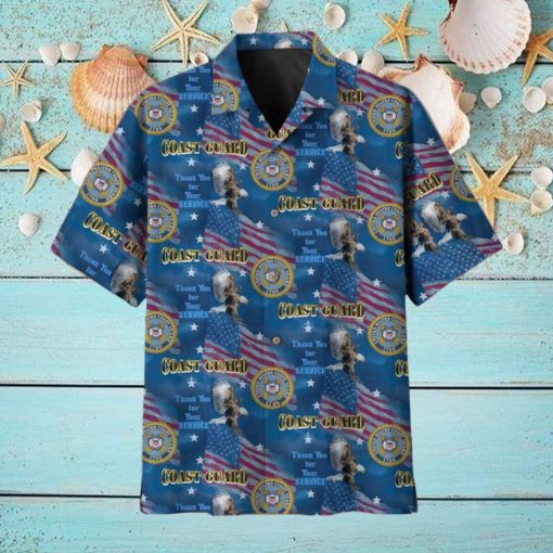 Thank You For Your Service Veteran Multiservice US Coast Guard Hawaiian Shirt Veteran