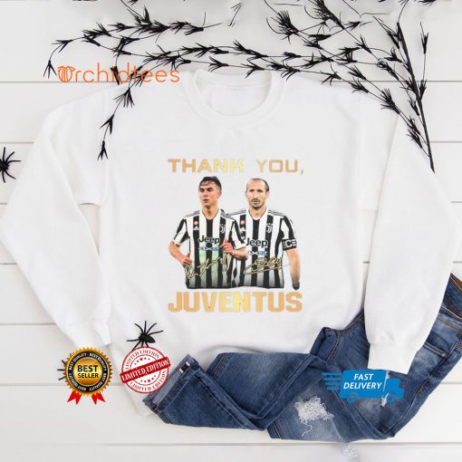 Thank You Paulo Dybala And Giorgio Chiellini Juventus Signatures Shirt