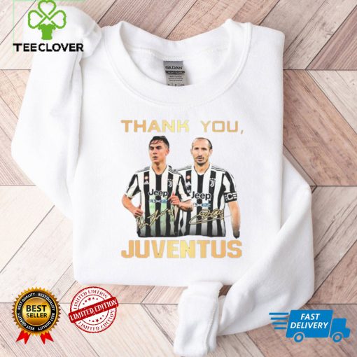 Thank You Paulo Dybala And Giorgio Chiellini Juventus Signatures Shirt