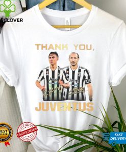 Thank You Paulo Dybala And Giorgio Chiellini Juventus Signatures Shirt