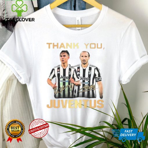 Thank You Paulo Dybala And Giorgio Chiellini Juventus Signatures Shirt