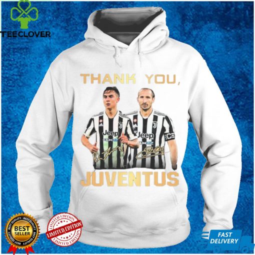 Thank You Paulo Dybala And Giorgio Chiellini Juventus Signatures Shirt