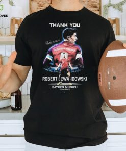 Thank You Robert Lewandowski Bayern Munich 2014 2022 Signature Graphic T Shirt