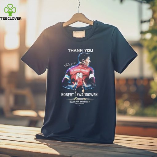 Thank You Robert Lewandowski Bayern Munich 2014 2022 Signature Graphic T Shirt