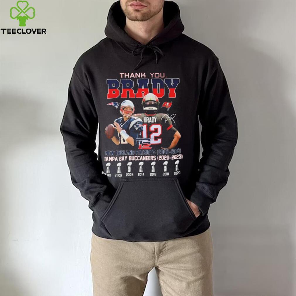 12 Tom Brady New England Patriots 2000 2019 Tampa Bay Buccaneers 2020  Present Thank You For The Memories 2022 T-Shirt - Anynee