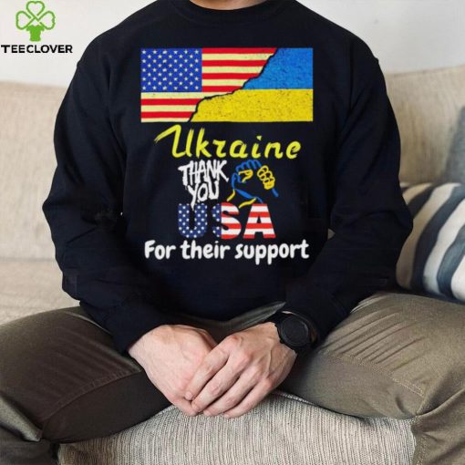 Thank You USA For Their Support I Stand With Ukraine Ukraine Flag Shirt