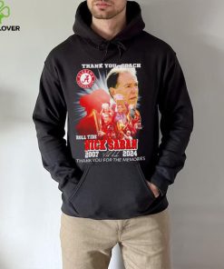 Thank you coach Nick Saban roll tide 2007 2024 thank you for the memories signature hoodie, sweater, longsleeve, shirt v-neck, t-shirt