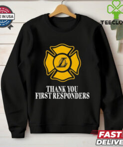 Thank you first responders Los Angeles Lakers basketball shirt