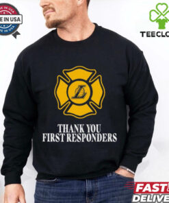 Thank you first responders Los Angeles Lakers basketball shirt