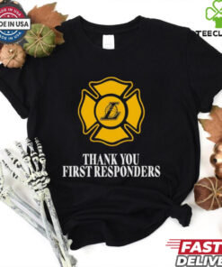 Thank you first responders Los Angeles Lakers basketball shirt