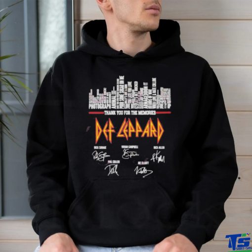 Thank you for the memories def leppard signature shirt