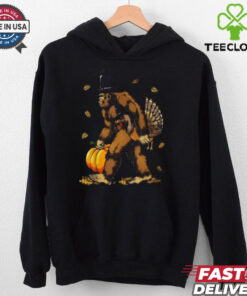 Thanksgiving Bigfoot Turkey Pumpkin Comfort Colors T shirt