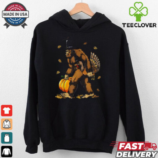 Thanksgiving Bigfoot Turkey Pumpkin Comfort Colors T shirt