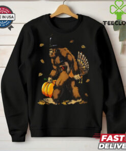 Thanksgiving Bigfoot Turkey Pumpkin Comfort Colors T shirt