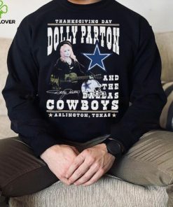 Thanksgiving Day Dolly Parton And Dallas Cowboys Signature Shirt