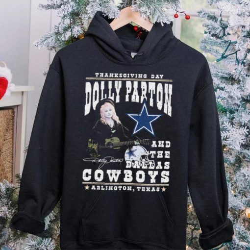 Thanksgiving Day Dolly Parton And Dallas Cowboys Signature Shirt