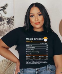 Thanksgiving Nutrition Tshirts, Mac N'Cheese Nutrition Facts T Shirt