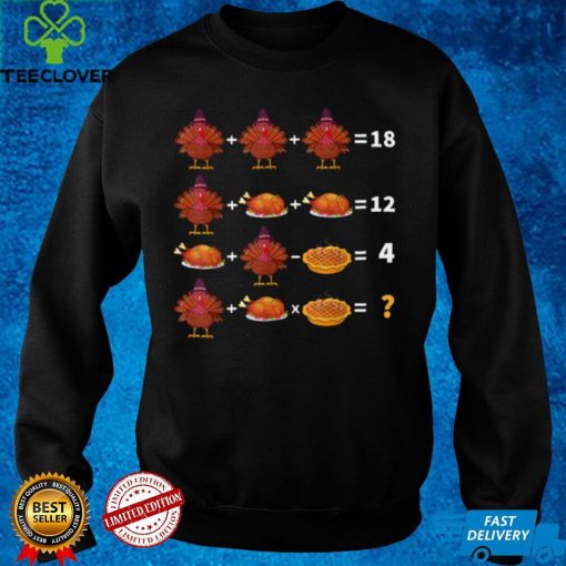 Thanksgiving Order of Operations Quiz Math Teacher Turkey T Shirt 1 tee
