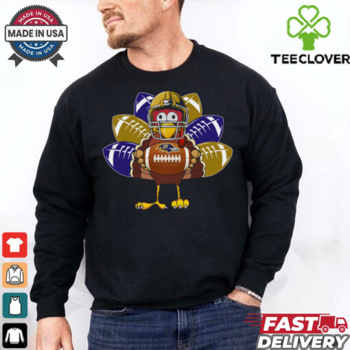 Thanksgiving Turkey Baltimore Ravens T Shirt