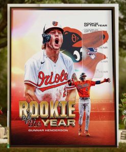 The 2023 Jackie Robinson AL Rookie Of The Year Award Winner Is Gunnar Henderson Of The Baltimore Orioles Home Decor Poster Canvas