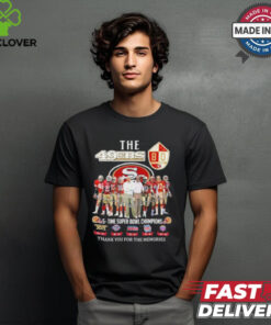 The 49ers 5 Time Super Bowl Champions Thank You For The Memories Signatures Shirt