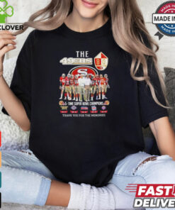 The 49ers 5 Time Super Bowl Champions Thank You For The Memories Signatures Shirt 2 The 49ers 5 Time Super Bowl Champions Thank You For The Memories Signatures Shirt