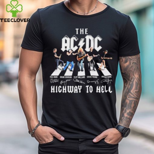 The AC DC Band Abbey Road Highway To Hell Signatures Shirt