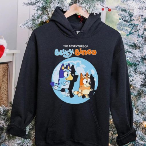 The Adventure of Bluey and Bingo cartoon hoodie, sweater, longsleeve, shirt v-neck, t-shirt