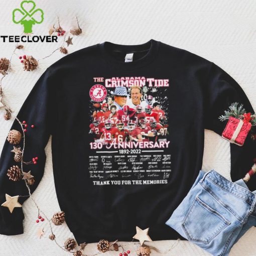 The Alabama Crimson Tide 130th Anniversary Signature Thank You For The Memories Shirt