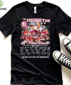 The Alabama Crimson Tide 130th Anniversary Signature Thank You For The Memories Shirt