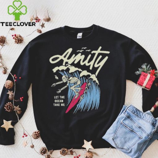 The Amity Affliction Surfing Skeleton Black Shirt