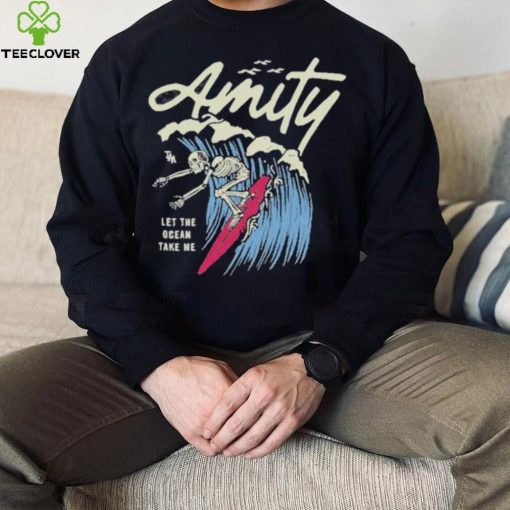 The Amity Affliction Surfing Skeleton Black Shirt