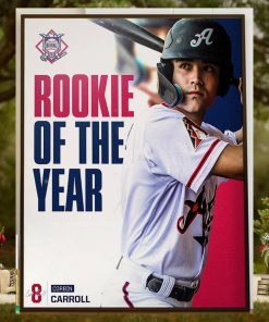 The Arizona Diamondbacks Corbin Carroll Is The 2023 National League Rookie Of The Year Winner Home Decor Poster Canvas