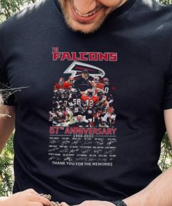 Atlanta Falcons 57th Anniversary 1966-2023 Thank You For The Memories Signature Shirt