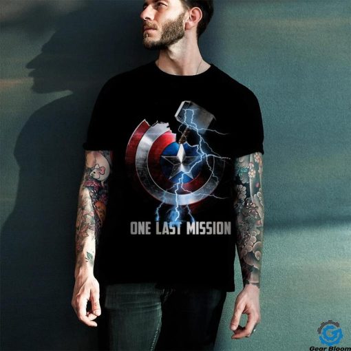 The Avengers Thor Hammer And Captain America’s Shield One Last Mission T Shirt