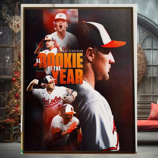 The Baltimore Orioles Gunnar Henderson Is The 2023 AL Rookie Of The Year Winner Home Decor Poster Canvas