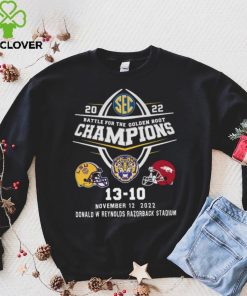 The Battle For The Golden Boot 2022 Champions LSU Tigers 13 10 Arkansas Razorbacks Shirt
