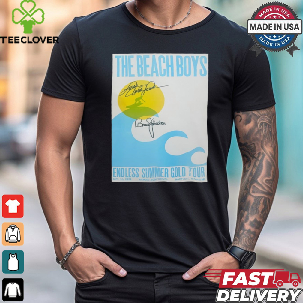 The Beach Boys Endless Summer Gold Tour Sept 23 2024 Nashville, TN Poster Shirt The Beach Boys Endless Summer Gold Tour Sept 23 2024 Nashville, TN Poster Shirt
