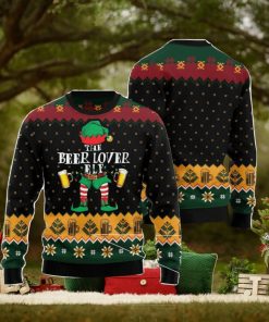The Beer Lover Elf Family Gift Ugly Christmas Sweater