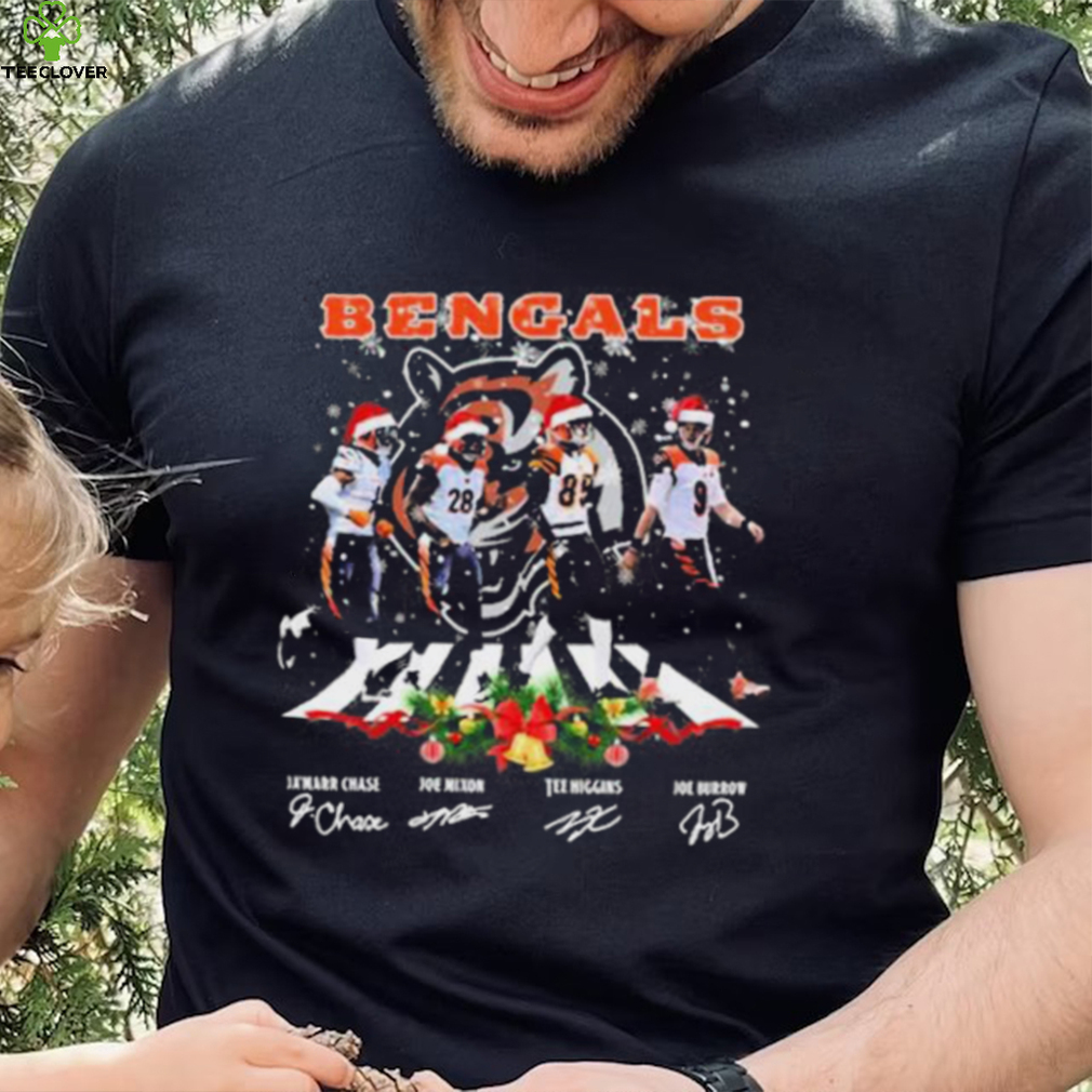 The Bengals Tyler Boyd Ja'marr Chase Joe Mixon And Joe Burrow Abbey Road  Signatures Shirt, hoodie, sweater, long sleeve and tank top